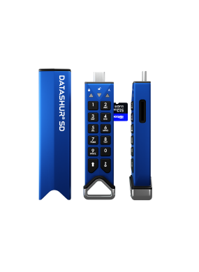 datAshur SD (32 GB bis 1 TB auf µSD-Karte) Doppelpack mit KeyWriter Software