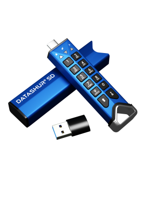 datAshur SD (32 GB bis 1 TB auf µSD-Karte) Doppelpack mit KeyWriter Software