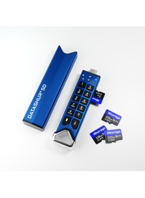 datAshur SD (32 GB bis 1 TB auf µSD-Karte) Doppelpack mit KeyWriter Software